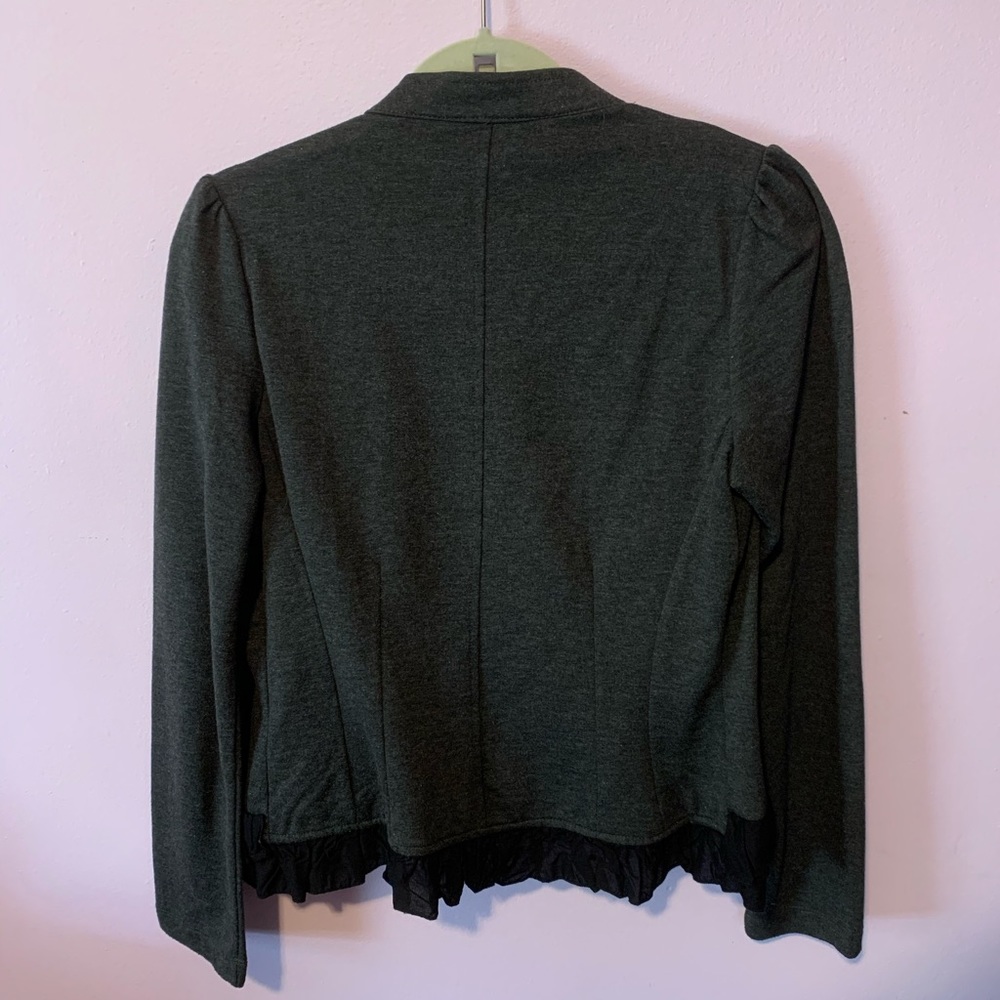 Gray Thin Jacket with Ruffle - Picture 4 of 4